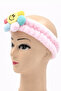 Smiling Face Flower Detailed Plush Hair Band - 2