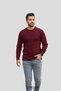 5 Pieces Slim Fit Knit Men's Sweater Crew Neck (Black), (Gray), (Beige), (Emerald Green), (Burgundy) - 3