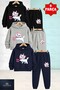 Children's Unisex Cat Butterflies with Ribbons 3-Piece Hooded Tracksuit Set
