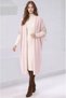 Midi Length Bat Sleeve Shoulder-Tie Knitwear Suitable for Women's Hijab, Curve-Fitting Beltless Cardigan Jacket - 5