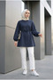 Tencel Fabric Balloon Sleeve Tunic - Parliament Blue - Parliament