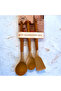 Wooden Handle Silicone Kitchen Utensil Set of 3 – Spoon, Ladle, Spatula