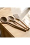 Wooden Handle Silicone Kitchen Utensil Set of 3 – Spoon, Ladle, Spatula - 4