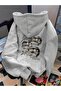 MIX PRINTED OVERSIZE UNISEX WOMEN'S / MEN'S HOODED SWEATSHIRT