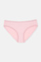 Burgundy-Powder 3-Piece Plain Hipster Panties with Lace Detail at the Waist and Legs - 5