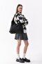 Siena Black Suede Textured Large Size Wide Volume Women's Hobo Shoulder Bag - 7