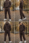 بنطلون رياضي رجالي بني قصة مريحة 3 Threaded Sweatpants - 2