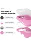 16 Pro Max Case with Velvet Inside Shockproof Screen and Camera Raised Lasman Cover-Pink - 6
