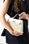 Women's Straw Long Strap Hand and Shoulder Bag White