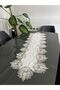 French Lace Linen Gardenia Luxury Laced Runner