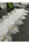 French Lace Linen Gardenia Luxury Laced Runner - 3