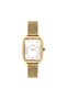 Gold Color Women's Wristwatch |   20mm Steel Case, Mesh Strap, White Dial - 5