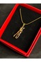 Steel Interlocking Gold Couple Necklace - 2