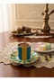 Gold Colored Luxury Porcelain Turkish Coffee Cup Set - 3