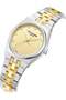 Yellow Dial Women's Wristwatch |   30mm Steel Case, Silver & Gold Color Steel Band - 4