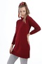 Women's Degaje Collar Pocketed Soft Textured Knitwear Tunic - 3