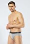 3 Pieces 95% Cotton 5% Lycra Elastic Waistband Slip Men's Underpants - 4