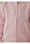 Unisex Kids Dusty Pink Zippered Hooded Sweatshirt Comfortable Basic Cardigan for School-Daily Wear 3-10 Years Old - 6