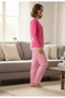 Women's Crew Neck Milan Fabric Printed 100% Cotton Pajama Set - 3