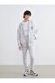Gray New Jersey Embroidered Women's Thick Zipper Sweatshirt (S6) - 2