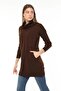 Women's Degaje Collar Pocketed Soft Textured Knitwear Tunic - 5