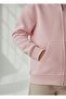 Unisex Kids Dusty Pink Zippered Hooded Sweatshirt Comfortable Basic Cardigan for School-Daily Wear 3-10 Years Old - 5