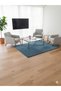 Modern Turquoise Ren Plush Carpet with Anti-Slip Base for Living Room and Hallway - 3