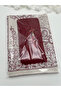10 Pieces of Burgundy Prayer Rug, Flared Scarf and Prayer Beads Set, Hajj Umrah Mawlid Gift - 2