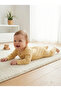 Unisex Baby Beige Corded Cotton Long Sleeve Jumpsuit with Front Snap Fasteners - 4