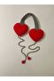 Mother and Child Heart-Shaped Ear Muffs Lace-Up Pompom Knitted Ear Warmer - 4