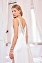 Women'S, White, Deep V-Neck, Backless, Lace and Slit Nightgown - 5
