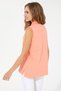 Women's Salmon Sleeveless Polo Neck T-Shirt 50248445-Vr047 - 5