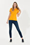 Women's Yellow Basic Polo Neck T-Shirt 50246272-Vr094 - 4