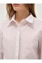 Multicolour striped slim fit cotton blend shirt with classic collar - 4