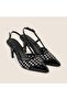 Sheen Stone Detailed Shiny Heeled Shoes - 4