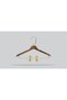 Wooden (Lama Gold Hook) Hangers with Latches for Shirts, Skirts, and Trousers, Walnut Color, 8 Pieces - 2