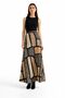 Women's High-Waist Geometric Pattern Long Viscose Skirt - 4