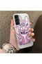 Samsung Galaxy A05S Compatible, Stitch Couples Design Shock Protection Phone Case.