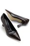 Women's Brown Shiny Skin Pointed Toe Thin Heeled Stiletto - 3