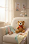 Cute Plush Bear Toy & Sleeping Companion 25 cm - 3