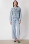 Mi Shoulder Sequin Embroidered Denim Coat - 3