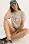 Summer Vibes Women's Crew Neck Cotton Regular Fit Tshirt