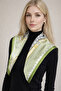 Women's Scarf Satin Ethnic Patterned Green - Bandana - 2