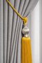 Gray Kukalı Ceiling Braçol Curtain Collection Accessory Mustard