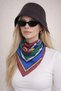 Women's Scarf Satin Striped Colorful - Bandana