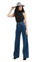 Belis Women's Dark Blue High Waist Wide Leg Jeans - 4