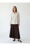 Beige Patterned Linen Blend Women's Shirt - 2