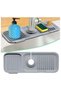 Kitchen Sink Splash Guard, Silicone Draining Mat, Faucet Mat for Bathroom Kitchen Sink, 5° Slope An