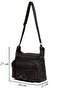 Women's Washing Leather Shoulder Bag Multi-Compartment Women's Bag with Cross Strap Cross Strap - 4