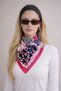 Women's Scarf Satin Multi-Colored Patterned - Bandana